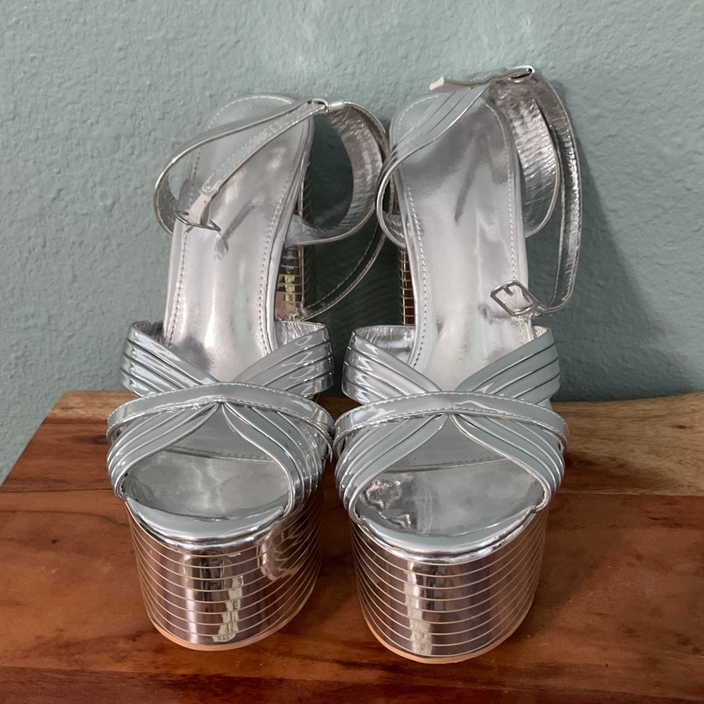 Silver Platform Heels